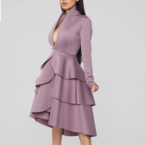 Always be there scuba dress - Mauve